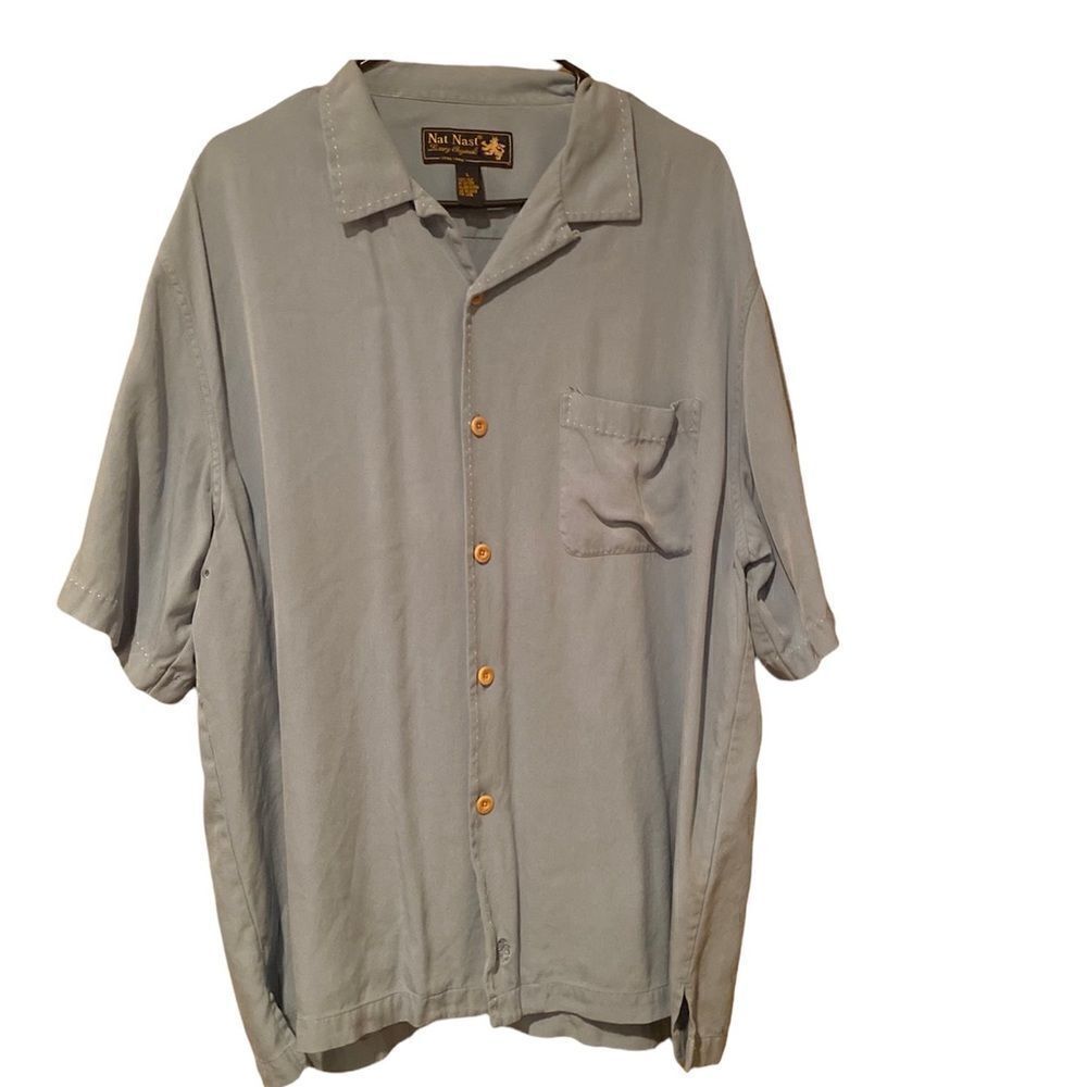 Nat Nast 100% Silk Short Sleeve Shirt